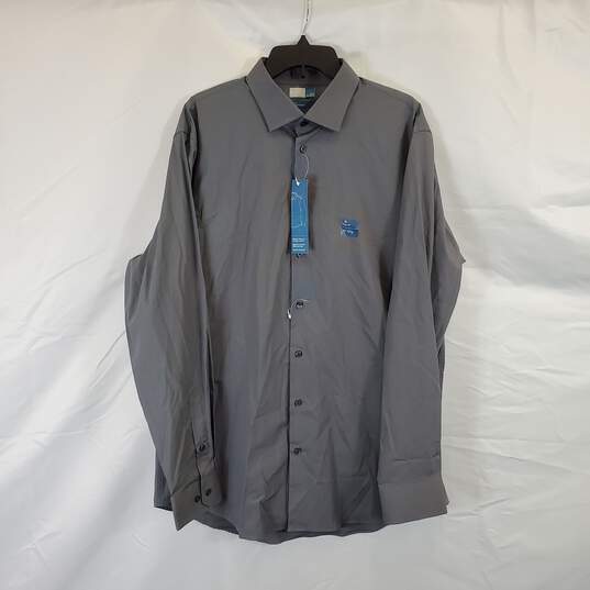 14th & Union Men Dark Gray Dress Shirt NWT sz XL image number 1