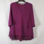 NY Collection Women's Purple Sweater Top SZ XL NWT image number 1