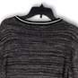NWT Womens Black Silver Round Neck Long Sleeve Pullover Sweater Size XL image number 4