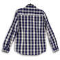NWT Mens Blue Check Long Sleeve Spread Collar Button-Up Shirt Size M image number 2