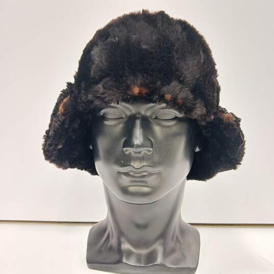 Black Fur Trapper Hat image number 5