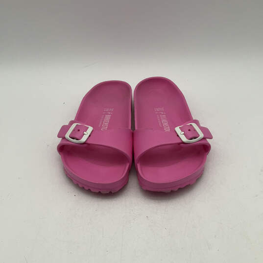 Womens Madrid Pink Buckle Strap Open Toe Slip-On Slide Sandals Size 6 image number 1