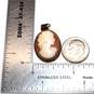 Vintage 10K Yellow Gold Cameo Pendant - 2.7g image number 5