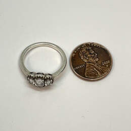 Designer Pandora S925 ALE Sterling Silver Three Stone Band Ring Size 7 alternative image