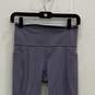 Womens Purple Elastic Waist Pockets Pull-On Ankle Leggings Size Small image number 3