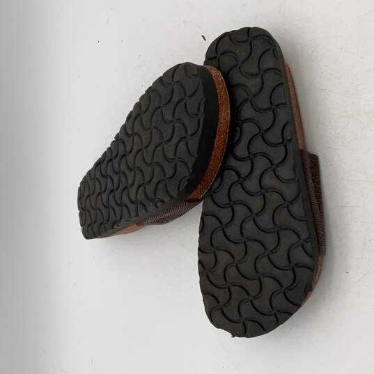 Birkenstock Womens Brown Open Toe Flat Slip On Slide Sandals Size 6 image number 4