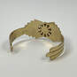 Designer Lucky Brand Gold-Tone Antique Inspired Sun Burst Cuff Bracelet image number 4