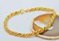 18K Two Tone Gold Twisted Rope Chain Bracelet 13.6g image number 2