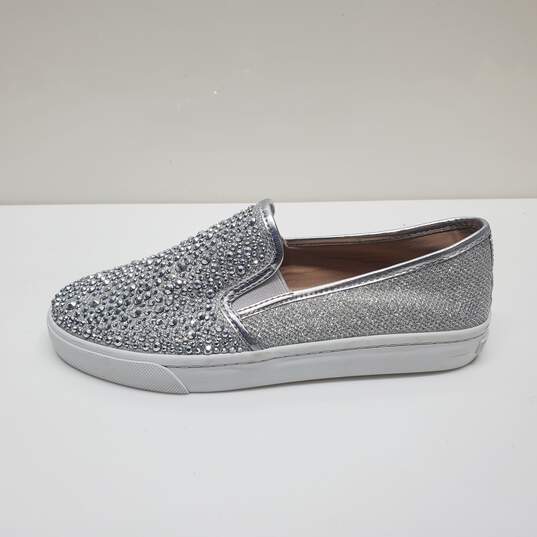 INC International Concepts Silver Rhinestone Slip on Casual Shoes Women's Sz 7 image number 1