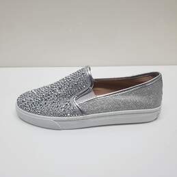 INC International Concepts Silver Rhinestone Slip on Casual Shoes Women's Sz 7