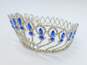 Vintage Icy Clear & Blue Rhinestone Silver Tone Statement Crown 207.1g image number 2