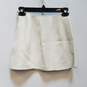 Womens Pearl White Flat Front Side Zip Short A-Line Skirt Size XS image number 2