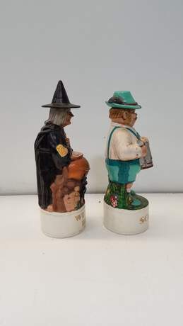 Alberta's Molds  Set of 2 Vintage Ceramic Decanters  Bavarian /Witch alternative image