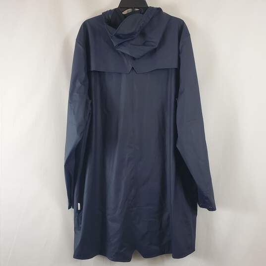 Rains Unisex Blue Rain Coat SZ L/XL image number 7