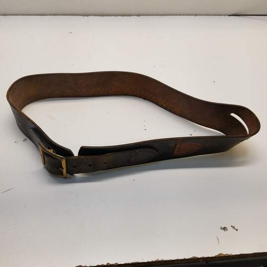 Hunter 152-MED Men's Brown Leather Gun Belt image number 1