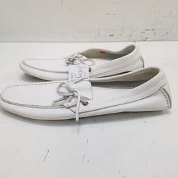ZARA Man White Leather Tie Loafers Shoes Men's Size 43 alternative image