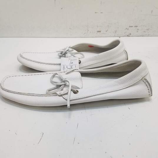 ZARA Man White Leather Tie Loafers Shoes Men's Size 43 image number 2