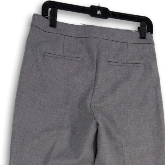 Womens Gray Regular Fit Pockets Flat Front Dress Pants Size 6 image number 4