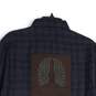 NWT Mens Black Plaid Pointed Collar Long Sleeve Button-Up Shirt Size M image number 4