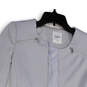 Womens Gray Regular Fit Long Sleeve Zip Pockets Open Front Blazer Size 34 image number 3