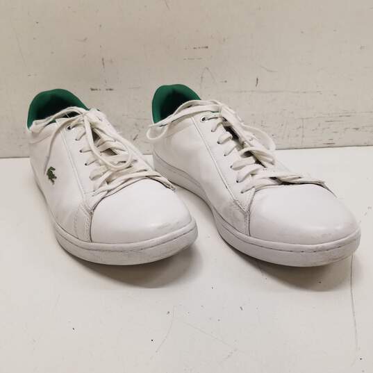Lacoste Hydez 119 White Leather Sneakers Men's Size 11 image number 3