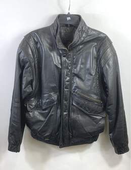 Dinno Gallucci Men Black Leather Jacket M
