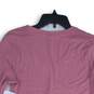 NWT Athleta Womens Stratus Ii Pink V-Neck Long Sleeve Pullover T-Shirt Size S image number 4