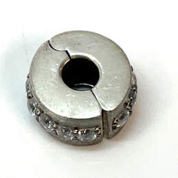 Designer Pandora P2 S925 ALE Sterling Silver CZ Stone Clip Beaded Charm alternative image