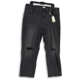 NWT Good American Womens Gray 5-Pocket Design Boyfriend Jeans Size 20-26