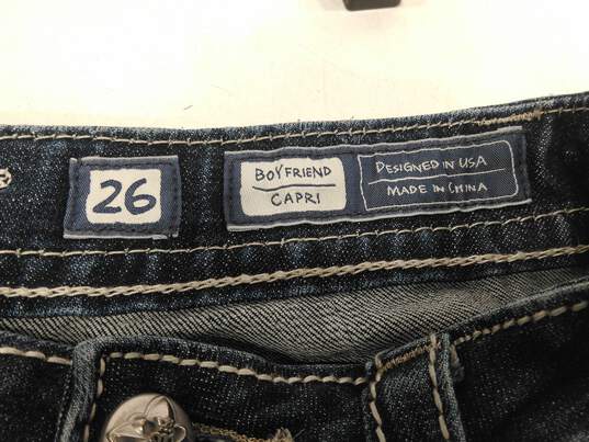 Miss Me Women's Boyfriend Capri Jeans Size 26 image number 5