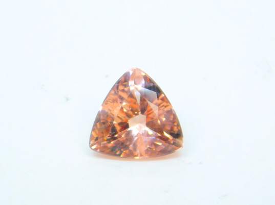 Loose Cor-De-Rosa 5.75 CT Morganite Trillion Cut Gemstone IOB 1.3g image number 3