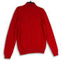 NWT Mens Red Mock Neck Long Sleeve Quarter Zip Pullover Sweater Size L image number 4