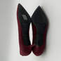 Womens GP15F Red Suede Slip-On Pointed Toe Stiletto Pump Heels Size 9M image number 6