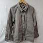 Eileen Fisher Gray Cotton Button-Up Shirt Jacket Women's LG image number 1