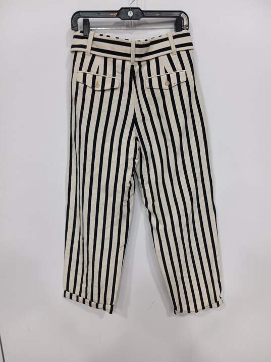 Polo White/Black Striped Pants Size 2 NWT image number 2