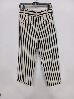 Polo White/Black Striped Pants Size 2 NWT alternative image