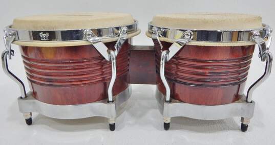 LP (Latin Percussion) Brand Matador Model Mechanically-Tuned Wooden Bongos image number 1
