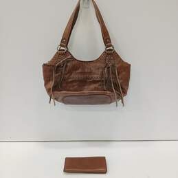 Women's The Sak Indio Teak Leather Fringed Hobo Bag w/Card Wallet alternative image