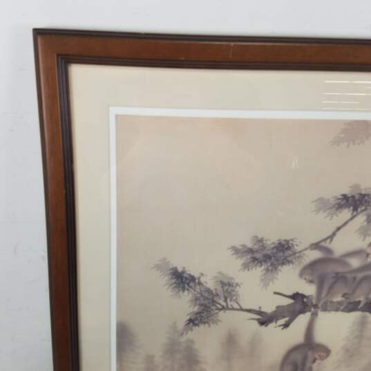 Watercolor Print - Monkeys Reaching for the Moon - Framed image number 4