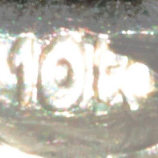 10K White Gold Freemason Eastern Star Pin - 1.39g image number 5