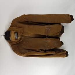 Vintage Marc Laurent Men Brown Zip Up Leather Jacket M 44