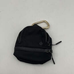 Designer Lululemon Gold-Tone Black City Adventurer Mini Backpack Keychain