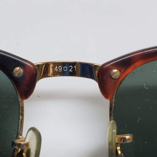 RAY-BAN RB 3016 CLUBMASTER TORTOISE SUNGLASSES SZ 49-21 image number 7