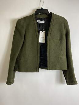 ZARA Women Green Blazer Jacket M NWT