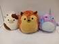 3pc Lot of Assorted Squishmallow Plush Animals image number 1