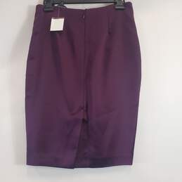 Bebe Women Purple Satin Skirt Sz8 NWT alternative image