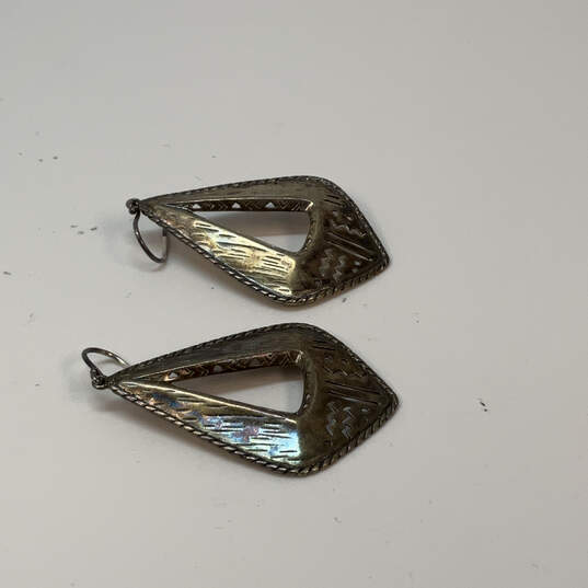 Designer Silpada 925 Sterling Silver Fish Hook Taos Dangle Earrings w/ Bag image number 2