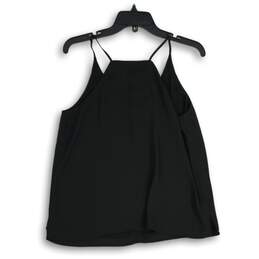 NWT LOFT Womens Black V-Neck Spaghetti Strap Pullover Blouse Top Size S alternative image
