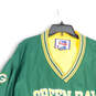 Mens Green Yellow V-Neck Green Bay Packers Windbreaker Jacket Size XL image number 3