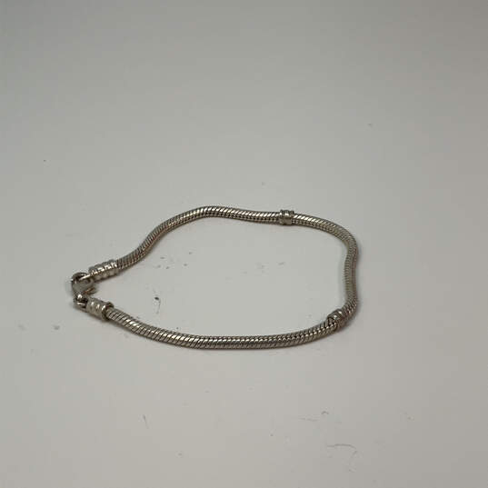 Designer Pandora S925 ALE Sterling Silver Classic Snake Chain Bracelet image number 2